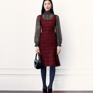 Tory Burch Drew Plaidprint Tweed Sheath